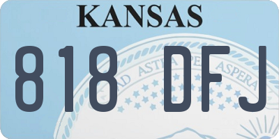 KS license plate 818DFJ