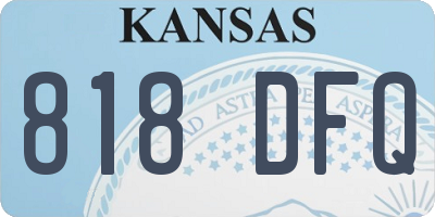 KS license plate 818DFQ