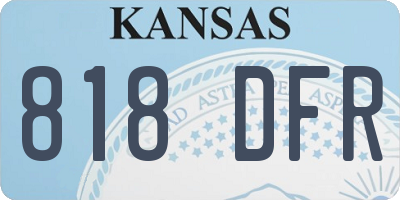 KS license plate 818DFR
