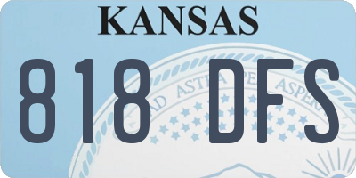 KS license plate 818DFS