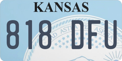 KS license plate 818DFU