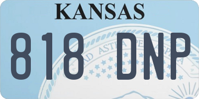 KS license plate 818DNP