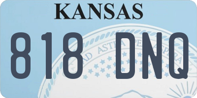 KS license plate 818DNQ
