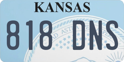 KS license plate 818DNS