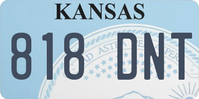 KS license plate 818DNT