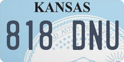 KS license plate 818DNU