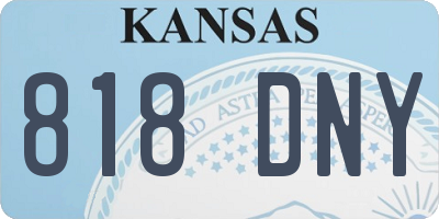 KS license plate 818DNY