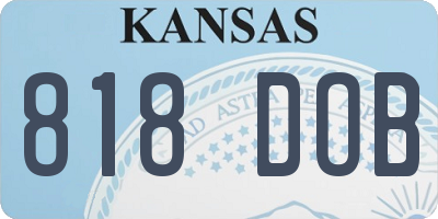KS license plate 818DOB