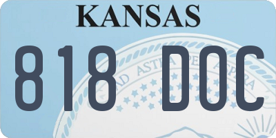 KS license plate 818DOC