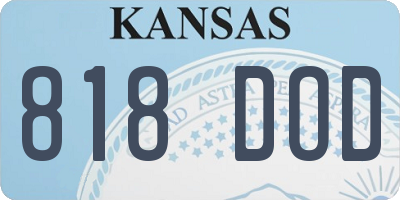 KS license plate 818DOD