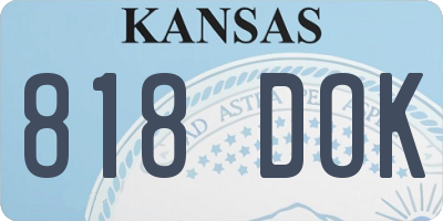 KS license plate 818DOK