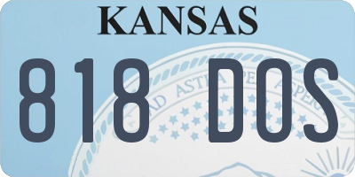 KS license plate 818DOS