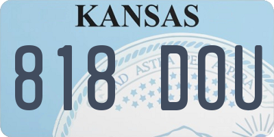 KS license plate 818DOU