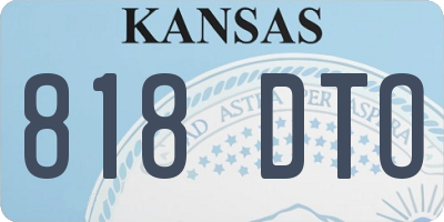 KS license plate 818DTO