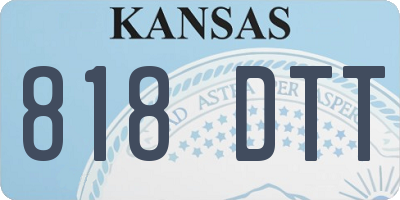 KS license plate 818DTT