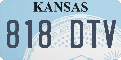 KS license plate 818DTV