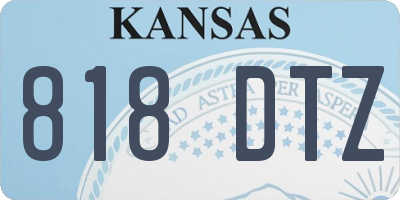 KS license plate 818DTZ