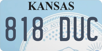 KS license plate 818DUC