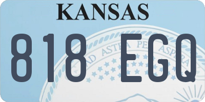 KS license plate 818EGQ
