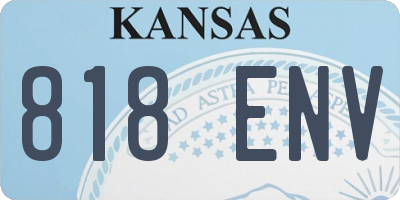 KS license plate 818ENV