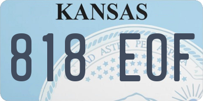 KS license plate 818EOF
