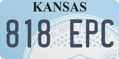 KS license plate 818EPC