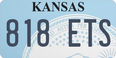 KS license plate 818ETS
