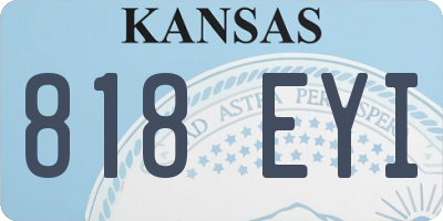 KS license plate 818EYI