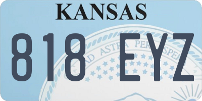 KS license plate 818EYZ