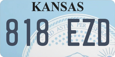 KS license plate 818EZD