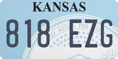 KS license plate 818EZG