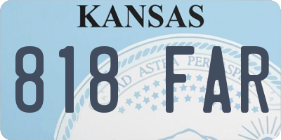 KS license plate 818FAR