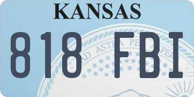 KS license plate 818FBI