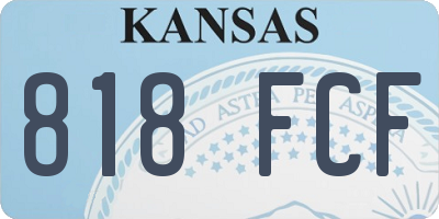 KS license plate 818FCF