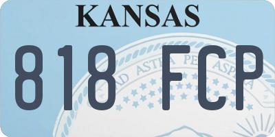 KS license plate 818FCP