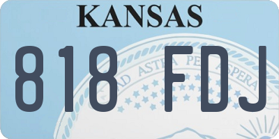 KS license plate 818FDJ
