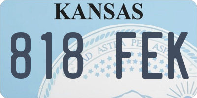 KS license plate 818FEK