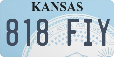 KS license plate 818FIY