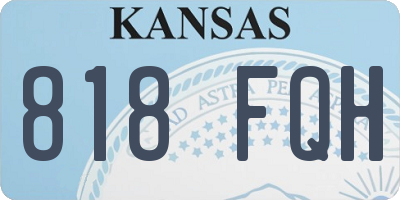KS license plate 818FQH