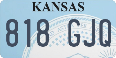 KS license plate 818GJQ