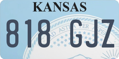 KS license plate 818GJZ