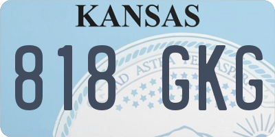 KS license plate 818GKG