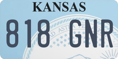 KS license plate 818GNR