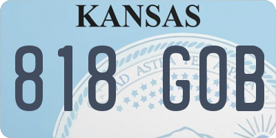 KS license plate 818GOB