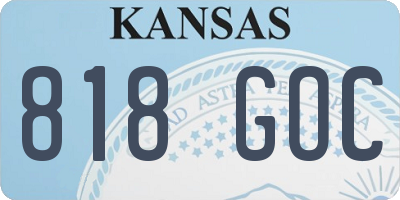 KS license plate 818GOC