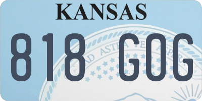 KS license plate 818GOG