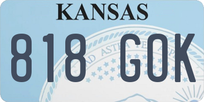 KS license plate 818GOK