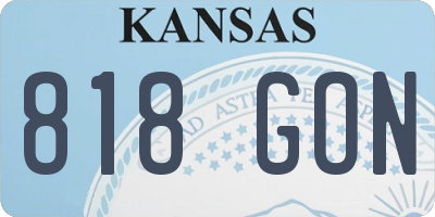 KS license plate 818GON