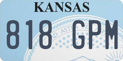 KS license plate 818GPM