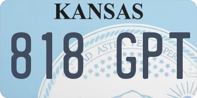 KS license plate 818GPT